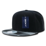 Decky 1045 6 Panel High Profile Structured Plaid Bill Snapback Hat