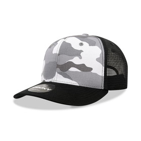Decky 1054 6 Panel Mid Profile Structured Camo Trucker Hat