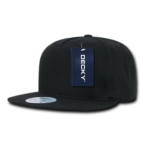 Decky 1064 5 Panel High Profile Structured Cotton/Poly Blend Snapback Hat