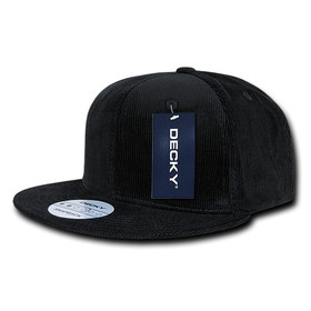 Decky 1076 6 Panel High Profile Structured Corduroy Snapback Hat