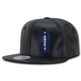 Decky 1103 6 Panel High Profile Structured Faux Leather Snapback