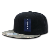 Decky 356 6 Panel High Profile Structured Camo Bill Snapback Hat