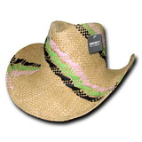 Decky 521 Hillary Yellow Straw Cowboy Hat, Natural