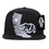WHANG W86-CR-BLKBLK Monster Snapbacks Hat , Black/Black