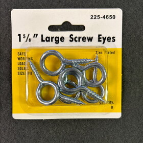 D. Lawless Hardware 225-4650 (8-Pack) 1-5/8" Large Screw Eyes