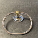 Franklin Brass Towel Ring Polished Chrome and Polished Brass