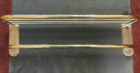Franklin Brass 24" Towel Shelf with 1 Bar Satin Nickel and Polished Brass