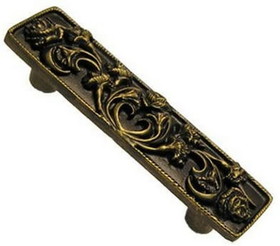 D. Lawless Hardware 3" Carnation Solid Pewter Pull Rubbed Bronze