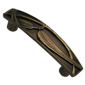 D. Lawless Hardware 3" Bamboo Leaf Pull Bronze Rubbed