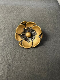 D. Lawless Hardware 2" Lotus Flower Knob Antique Gold