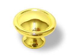 Amerock 1-1/8" Ringed Knob Polished Brass