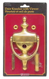 Amerock Door Knocker With Viewer Solid Polished Brass 6-1/2"