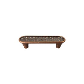 D. Lawless Hardware 3" Flat Oblong Pull Weathered Copper