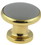 Amerock 1-1/4" Knob Solid Brass With Gray Acrylic Center
