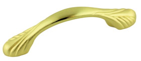 Amerock 3" Natural Elegance Leaf Pull Satin Brass