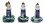 Bradford Exchange The Bradford Editions - Three Christmas Ornament Lighthouses - "Peaceful Solitude", "Peaceful Refuge" & "Peaceful Dawn" BE-88843