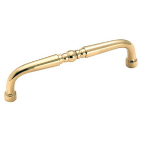Amerock BP1452-3 (10-PACK) 4" Solid Brass Wire Pull Polished Brass