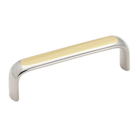 Amerock BP1957-BC (10-PACK) Solid Brass Pull Polished Chrome and Polished Brass