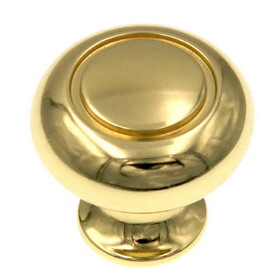 D. Lawless Hardware BP53011-3 (25-Pack) 1-1/4" Ring Knob Polished Brass
