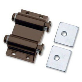 Liberty Hardware 2 Pack Double Magnetic Touch Latch - Brown With Strikes C07775L-BR-U