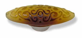 Amerock 3-3/4" Betsy Fields Scroll Pull Amber with Satin Nickel