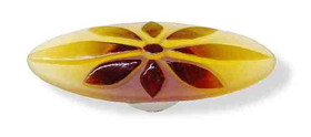 Liberty Hardware 3-3/4" Betsy Fields Flower Pull Amber with Satin Nickel