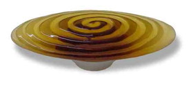 Liberty Hardware 3-3/4" Betsy Fields Swirl Pull Amber with Satin Nickel