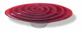 Liberty Hardware 3-3/4" Betsy Fields Swirl Pull Red with Satin Nickel