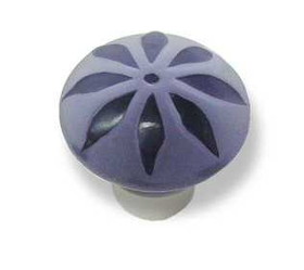 Liberty Hardware 1-3/8" Glass Flower Knob Frosted Plum
