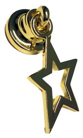 Liberty Hardware 7/8" 5-Point Star Drop Pull Polished Brass