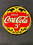 D. Lawless Hardware Coca Cola Round Black Yellow and Red Advertising Tin Signs"" COKRD1