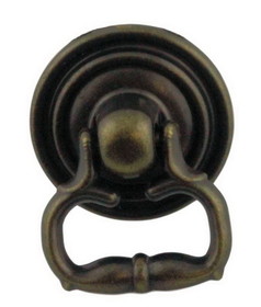 D. Lawless Hardware 1" Small Substantial Jewelry Box Ring Pull Antique Brass