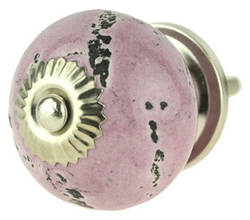 D. Lawless Hardware 1-1/2" Aged Ceramic Knob Light Purple