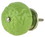 D. Lawless Hardware 1-5/8" Leaf Imprints Ceramic Knob Green