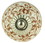 D. Lawless Hardware 1-1/2" Flower Print Knob White Ceramic with Brown