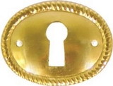 D. Lawless Hardware Early American Oval Keyhole Cover Stamped Brass