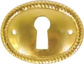 D. Lawless Hardware Early American Oval Keyhole Cover Stamped Brass