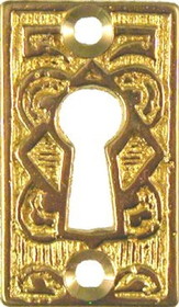 D. Lawless Hardware 1-3/4"X 1" Victorian Eastlake Style Cast Brass Keyhole Cover