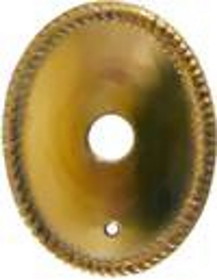 D. Lawless Hardware 1-1/2" Stamped Brass Oval Backplate with Rope Edging
