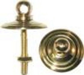 D. Lawless Hardware (2-Pack) Early American Style Stamped Brass Backplates with attached Cast Brass Eyebolts