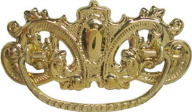 D. Lawless Hardware 3" Victorian Style Vertical Oval Pull Stamped Brass