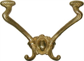 D. Lawless Hardware Victorian Style Double Coat Hook Cast Brass