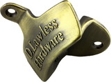 D. Lawless Hardware Wall Mount Bottle Opener Old Fashioned Antique Brass