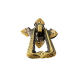 D. Lawless Hardware Solid Brass Antique Brass Finish Drop Pull 3 1/3