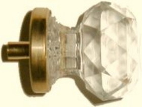 D. Lawless Hardware 1-1/8" Faceted Acrylic Knob Brass