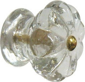 D. Lawless Hardware 1-5/8" Molded Clear Glass Knob