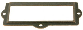 D. Lawless Hardware Antique Copper (Bronze) Metal Label Holder - 3 1/2" (1037)