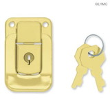 D. Lawless Hardware Case Lock w/ Two Keys - Polished Brass - 1 7/8