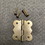 D. Lawless Hardware 1-3/16" X  1-1/8" Decorative Hinge with Screws Antique Brass