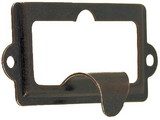 D. Lawless Hardware Antique Copper (Bronze) Cabinet Label Holder w/ Finger Pull - 2 1/2